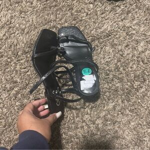 Black Strappy Sandals